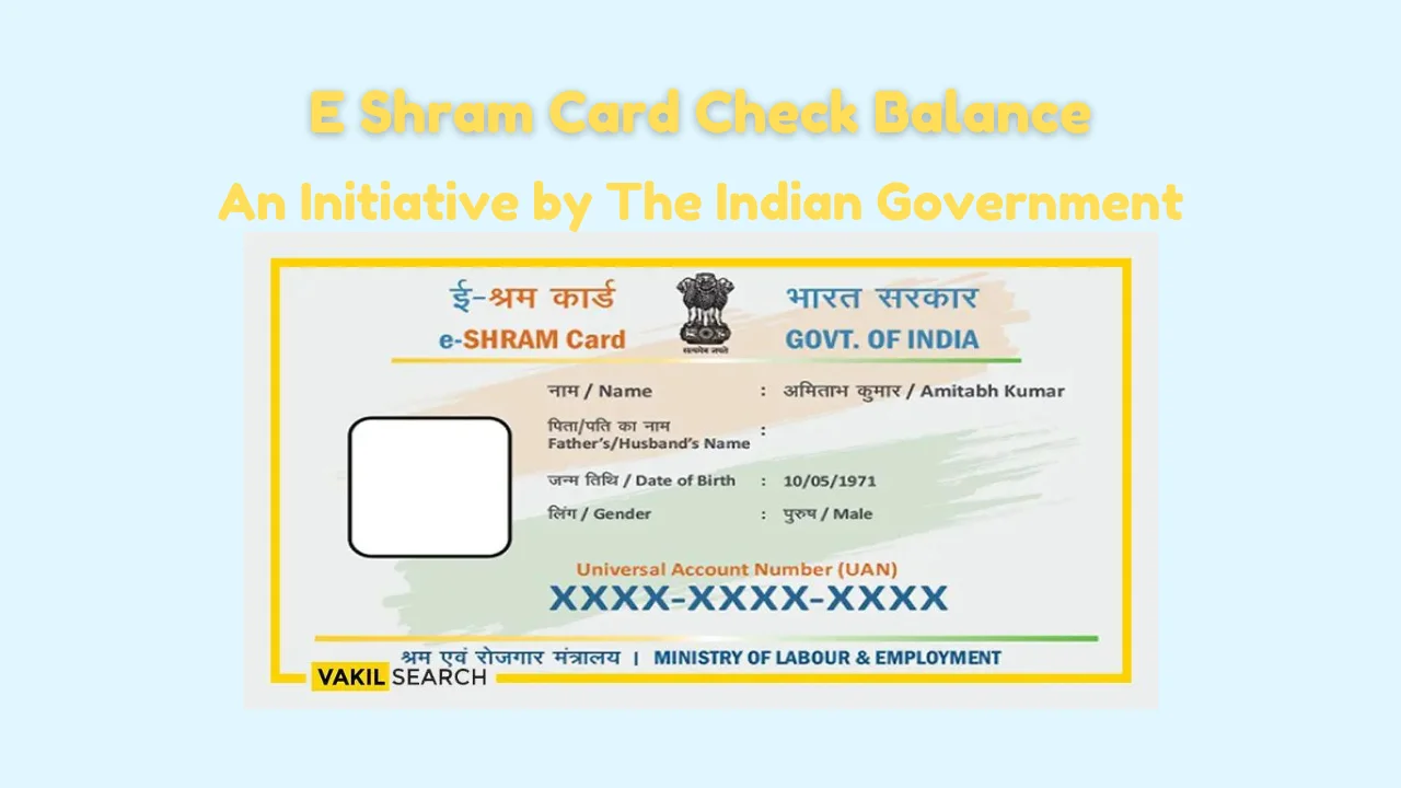 e shram card check balance